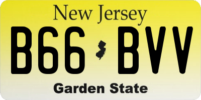 NJ license plate B66BVV