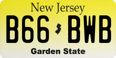 NJ license plate B66BWB