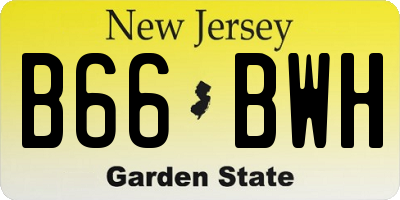 NJ license plate B66BWH