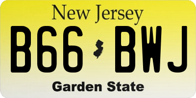 NJ license plate B66BWJ