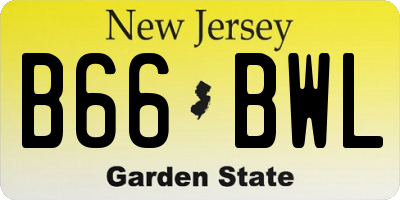 NJ license plate B66BWL