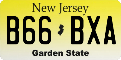 NJ license plate B66BXA