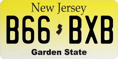 NJ license plate B66BXB