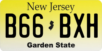 NJ license plate B66BXH