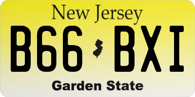 NJ license plate B66BXI