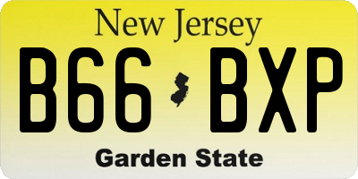 NJ license plate B66BXP