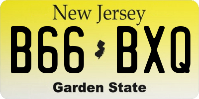 NJ license plate B66BXQ