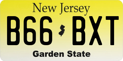 NJ license plate B66BXT