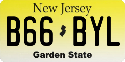 NJ license plate B66BYL