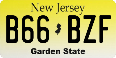 NJ license plate B66BZF