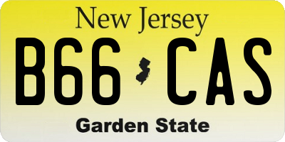 NJ license plate B66CAS