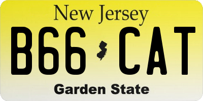 NJ license plate B66CAT