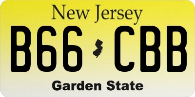 NJ license plate B66CBB