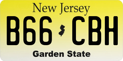 NJ license plate B66CBH