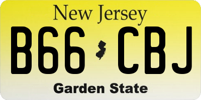 NJ license plate B66CBJ