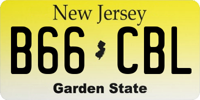 NJ license plate B66CBL