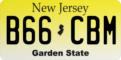 NJ license plate B66CBM
