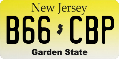 NJ license plate B66CBP