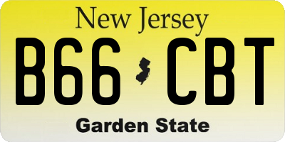 NJ license plate B66CBT