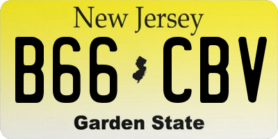 NJ license plate B66CBV
