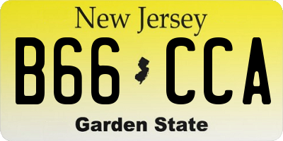 NJ license plate B66CCA