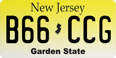 NJ license plate B66CCG