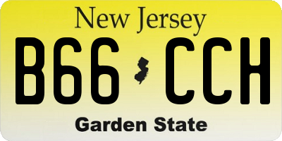 NJ license plate B66CCH