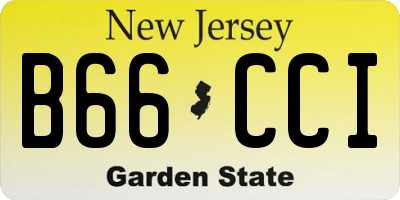 NJ license plate B66CCI