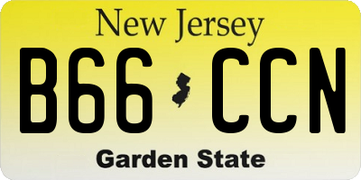NJ license plate B66CCN