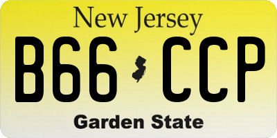 NJ license plate B66CCP