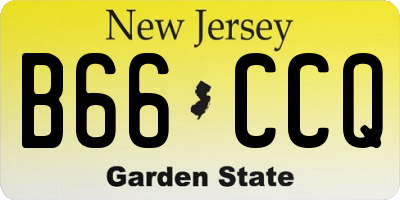 NJ license plate B66CCQ