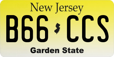 NJ license plate B66CCS