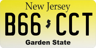 NJ license plate B66CCT