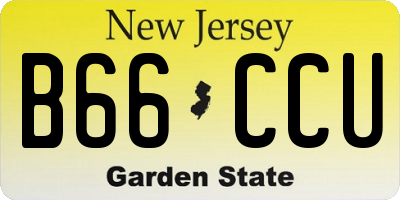 NJ license plate B66CCU