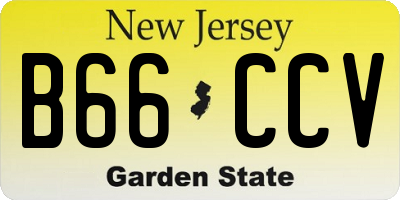 NJ license plate B66CCV