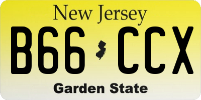 NJ license plate B66CCX