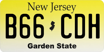 NJ license plate B66CDH