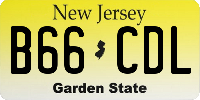 NJ license plate B66CDL