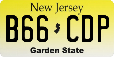 NJ license plate B66CDP