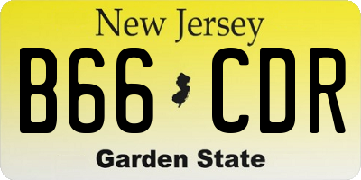 NJ license plate B66CDR