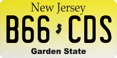 NJ license plate B66CDS
