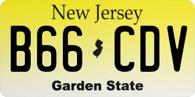 NJ license plate B66CDV