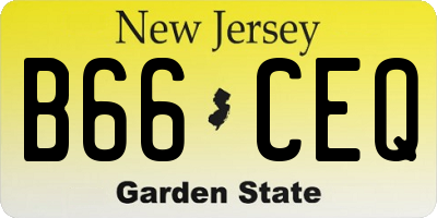 NJ license plate B66CEQ