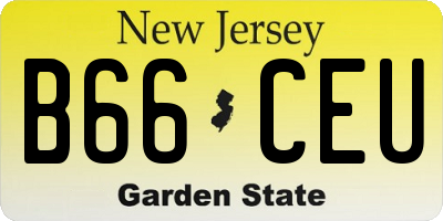 NJ license plate B66CEU