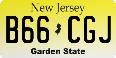 NJ license plate B66CGJ