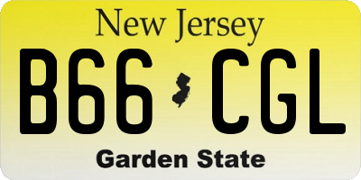 NJ license plate B66CGL
