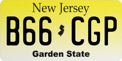 NJ license plate B66CGP