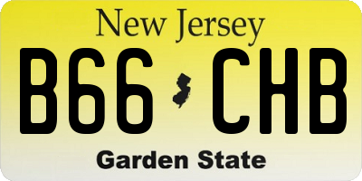 NJ license plate B66CHB