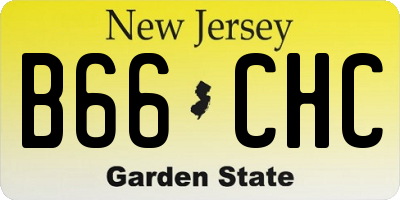 NJ license plate B66CHC