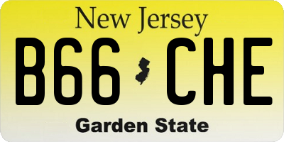 NJ license plate B66CHE